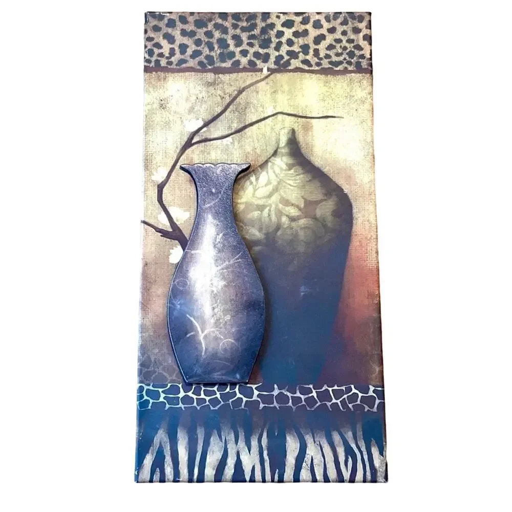 Canvas Art with Lift Accent - Vases